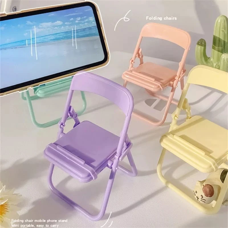 Cute Chair Phone Holder Stand Creative Desktop Organizer Multifunctional Phone Stand for Desk Decoration Home Office Accessory