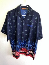Discount Custom Apparel Men’s Button Shirt Las Vegas/Gambling Design Med Exc Con