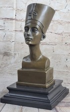 European Bronze Figurine Egyptian Bust Queen Nefertiti Home Decor Statue Sale