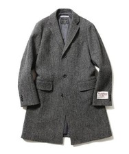 Harris Tweed Woman M 40,000 Yen Discount Beams Harristweed Chester Coat Unisex