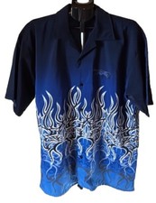 Las Vegas Discount Custom Apparel Blue XL Colorful Button-Down Shirt