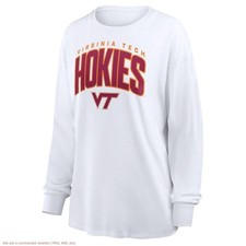 NCAA Virginia Tech Hokies Women's White Long Sleeve T-Shirt - M *SEE DEAL!!!*