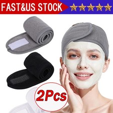 Spa Facial Hair Wrap Terry Cloth Adjustable Headband Makeup Skincare Bands Lot