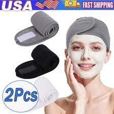 Spa Facial Hair Wrap Terry Cloth Adjustable Headband Makeup Skincare Bands Lot