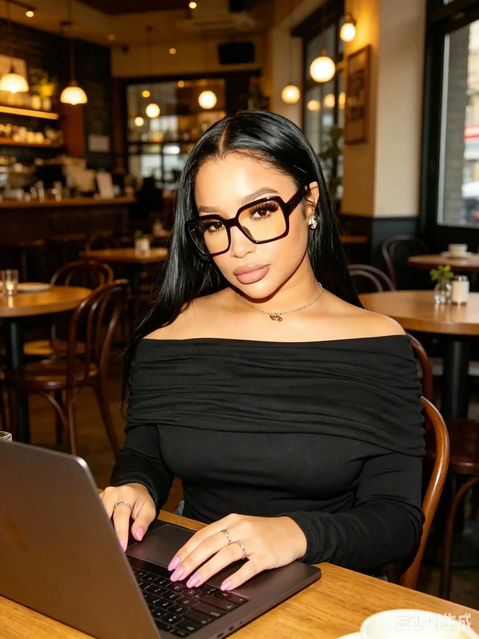 The Lady's Black Square Minimalist Glasses Have A Retro Style. With Transparent Lenses, They Offer Sun Protection. They Are Perfect For School And Daily Wear, And Are A Fashionable And Practical Accessory. It's The Best Choice As A Gift.