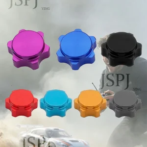 17mm Aluminum Wheel Hub Hex Nut with Fine Anti-Dust Cover for 1/8 Scale RC Hobby Car Buggy Truck Hop-Up Parts Compatible with HS