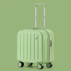 18 Inch Carry-On Luggage, Lightweight Trolley Suitcase with Combination Lock & Silent Spinner Wheels