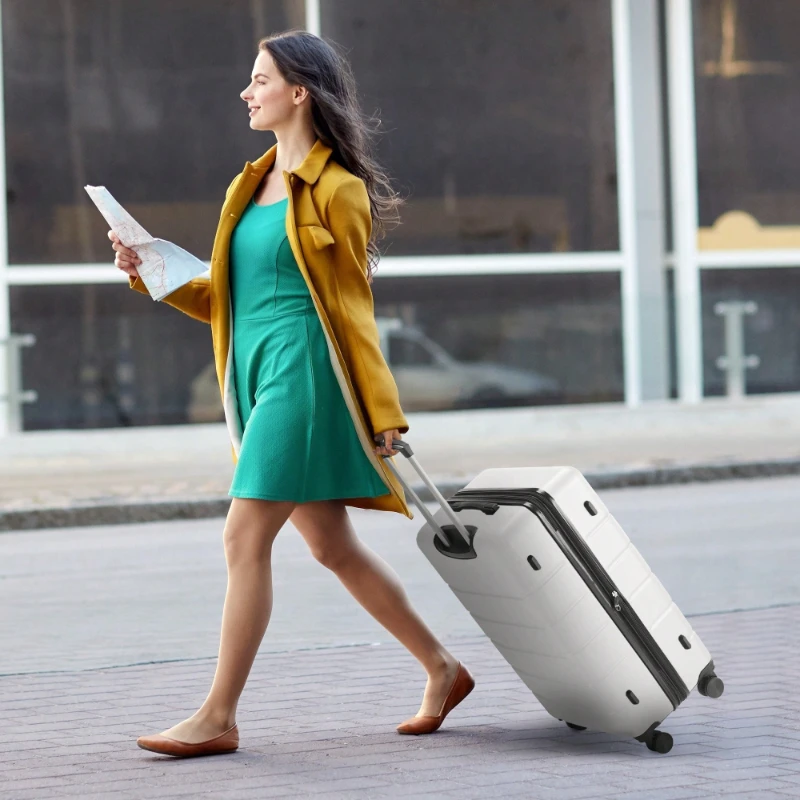 20 Inch Hardshell ABS Carry On Luggage Expandable Spinner Wheels TSA Lock Durable Travel Suitcase