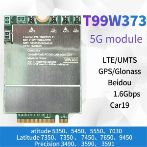 618 Mega Sale T99W373 DW5932e 5G Module LTE Cat19 M.2 NGFF Wireless WWAN Card for Dell Latitude 7350 7450 7650 9450 Laptop