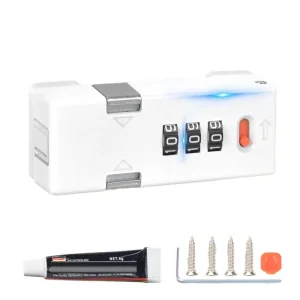 【FLASH DEAL】Premium Keyless Cabinet Lock With Combination Code - 3-Digit Password Hasp Latch-Lock For Drawers, Bifold Closet Doo