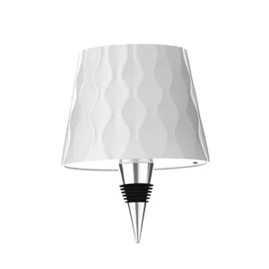 【FLASH DEAL】USB Charge LED Wine Bottle Table Lamp With Touch Control 3 Colors Stepless Dimming Ripple Wine Bottle Table Lamp