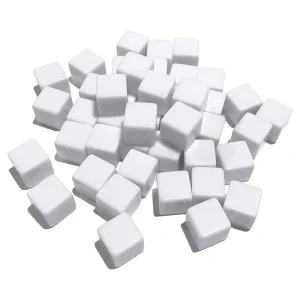 【New User-Coupon!】16MM White Acrylic Cubes Blank Dice For Board Games,Math Counting Teaching,Alphabet Numbers Custom Dice Making