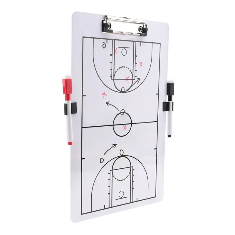 【New User-Coupon!】Coach Board Dry Erase Coaching Board Double Sided Design Strategy Board Whiteboard For Basketball