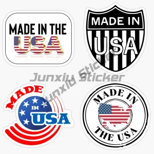 MADE IN USA Flag Vinyl Car Stickers 3d Car Styling Auto Motorcycle Laptop Computer Host Fashion DIY Decor Accessories Decals